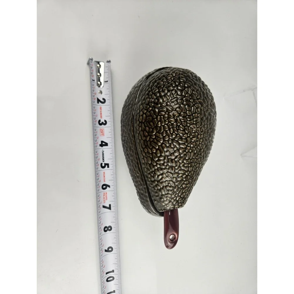 Ceramic Avocado Covered Dish‎ w Spoon Textured Guacamole Server